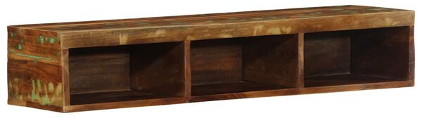Tömör újrahasznosított falra szerelhető TV-szekrény 100x30x19cm