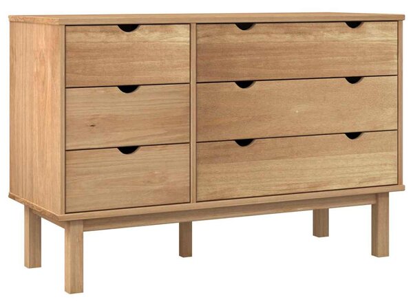 OTTA tömör fenyőfa fiókos szekrény 111x43x73,5 cm