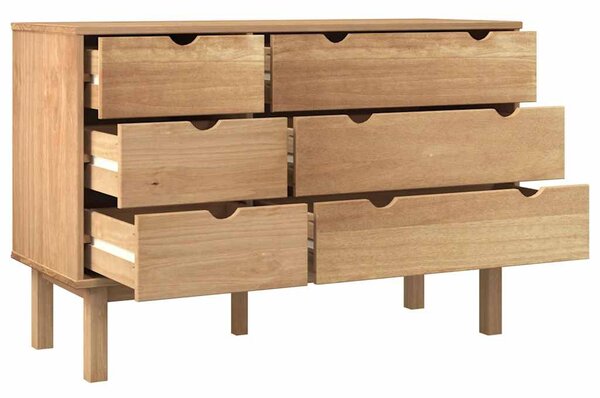 OTTA tömör fenyőfa fiókos szekrény 111x43x73,5 cm