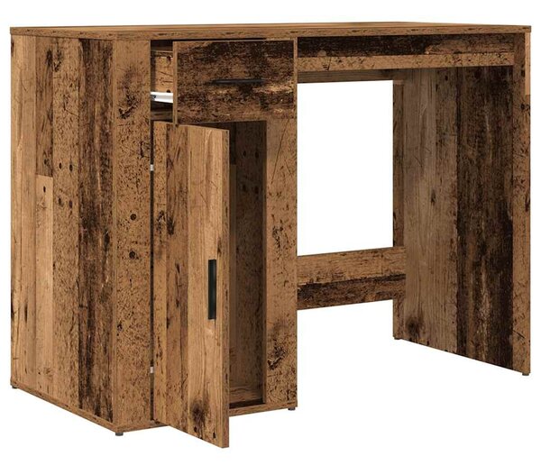 Antik fa színű szerelt fa íróasztal 100 x 49 x 75 cm