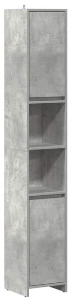 Betonszürke forgácslap fürdőszobaszekrény 30 x 30 x 183,5 cm