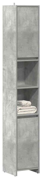 Betonszürke forgácslap fürdőszobaszekrény 30 x 30 x 183,5 cm