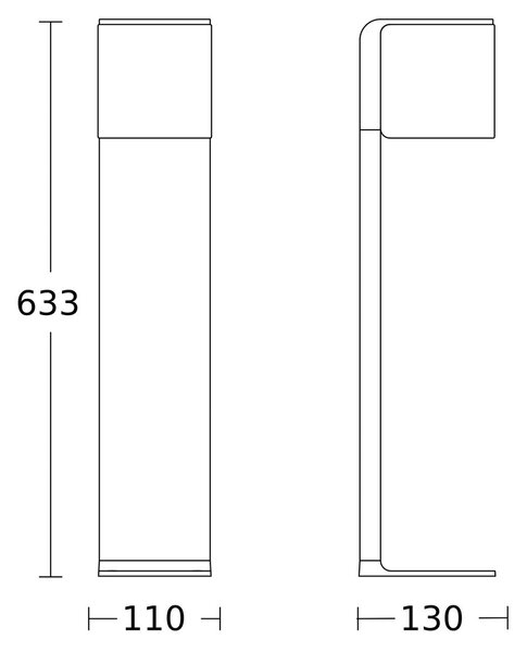STEINEL GL 80 C LED-es útvilágítás, Bluetooth smart, antracit színű, dimmelhető, Alu / szürke / cink, Alumínium, Modern