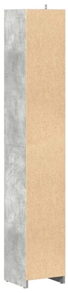 Betonszürke forgácslap fürdőszobaszekrény 30 x 30 x 183,5 cm