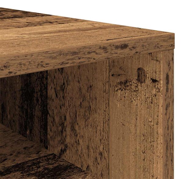 Antik fa szerelt fa cipőtartó 54x34x100,5 cm