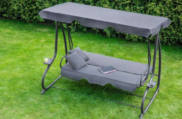 Funfit Garden Deluxe dönthető kerti Hintaágy - szürke