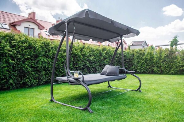 Funfit Garden Deluxe dönthető kerti Hintaágy - szürke