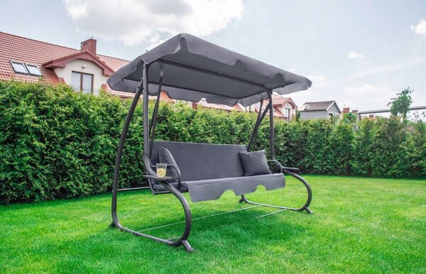 Funfit Garden Deluxe dönthető kerti Hintaágy - szürke
