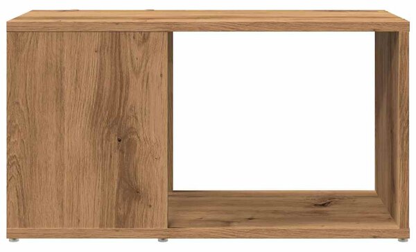 Kézműves tölgy színű szerelt fa TV-szekrény 60 x 24 x 32 cm