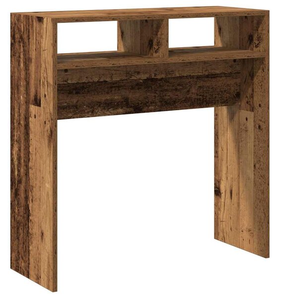 Antik fa színű szerelt fa tálalóasztal 78 x 30 x 80 cm