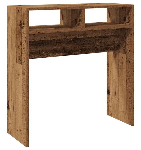 Antik fa színű szerelt fa tálalóasztal 78 x 30 x 80 cm