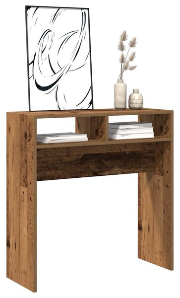 Antik fa színű szerelt fa tálalóasztal 78 x 30 x 80 cm