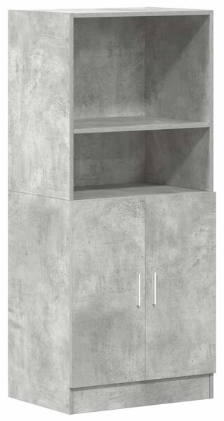 Betonszürke szerelt fa konyhaszekrény 57 x 41,5 x 131,5 cm