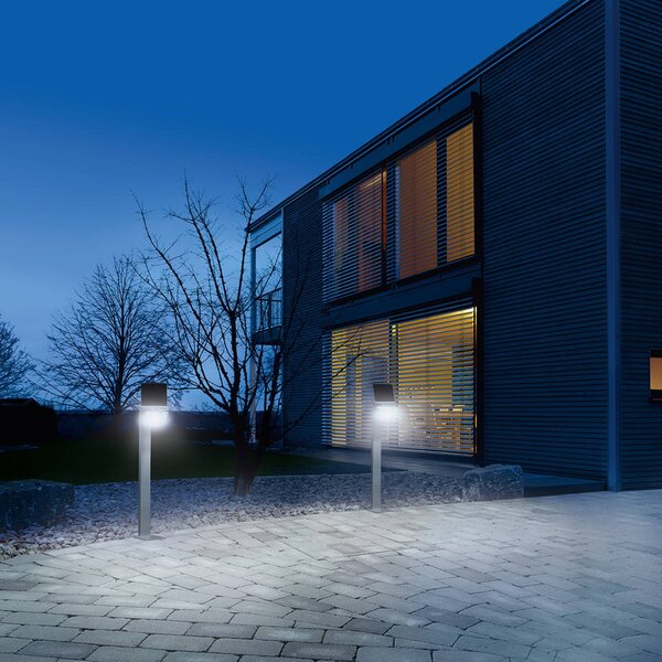 STEINEL XSolar GL-S Stand LED szolárlámpa ezüst, Alu / szürke / cink, fém, Modern