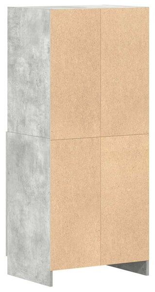 Betonszürke szerelt fa konyhaszekrény 57 x 41,5 x 131,5 cm