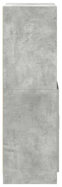 Betonszürke szerelt fa konyhaszekrény 57 x 41,5 x 131,5 cm
