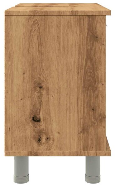 Fürdőszobai szekrény kézműves tölgy 60x32x53,5 cm műszaki fa