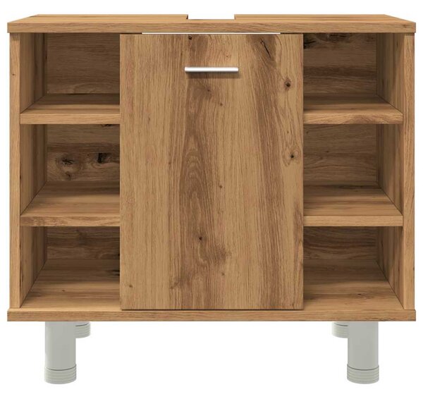 Fürdőszobai szekrény kézműves tölgy 60x32x53,5 cm műszaki fa