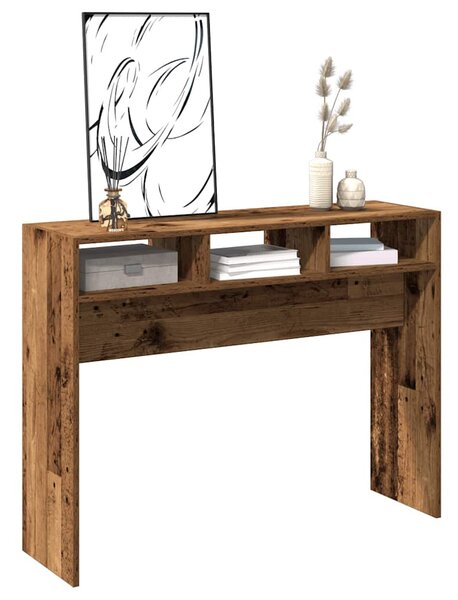 Konzolasztal régi fa 105x30x80 cm műszaki fa