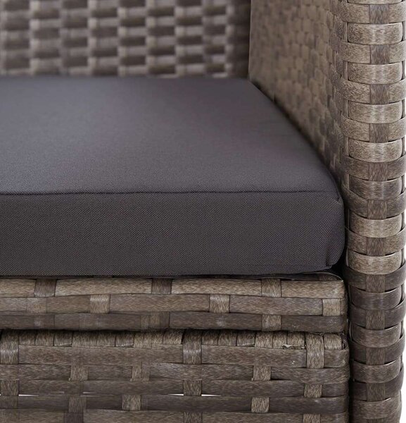 VidaXL Polyrattan Kerti Étkezőgarnitúra - 9 részes - Szürke