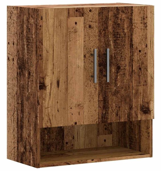 Fali szekrény régi fa 60x31x70 cm gépelt fa