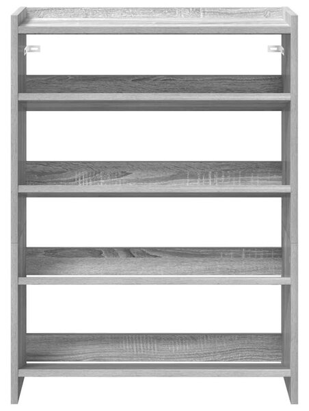 Szürke sonoma színű szerelt fa cipőtartó 60x25x81 cm