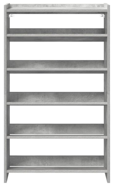 Betonszürke szerelt fa cipőtartó 60x25x81 cm