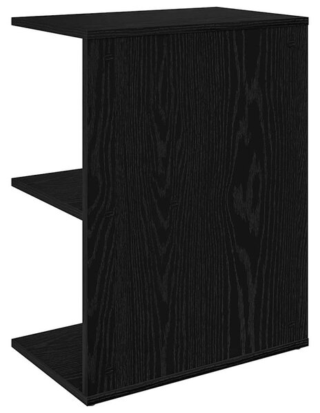 Éjjeliszekrény fekete tölgy 46,5x29x61 cm gépelt fa