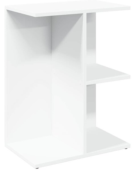 Fehér szerelt fa ágy melletti asztal 46,5x29x61 cm