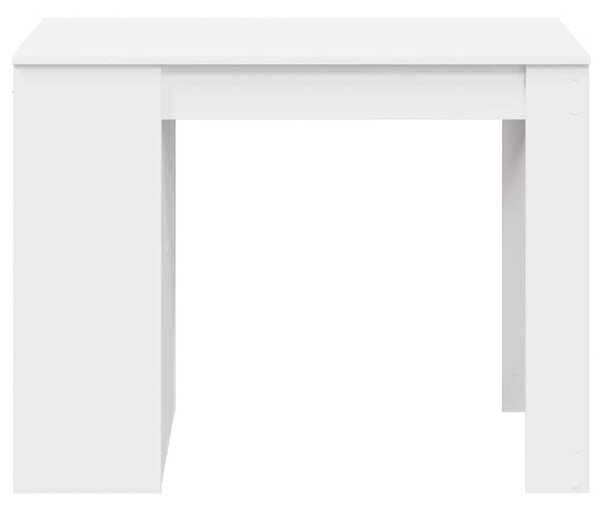 Íróasztal fiókkal és polccal fehér 102x62x77,5 cm gépelt fa
