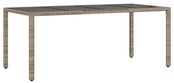 VidaXL Kert étkező szett 7 pcs Szürke 190 x 90 x 75 cm polirattan