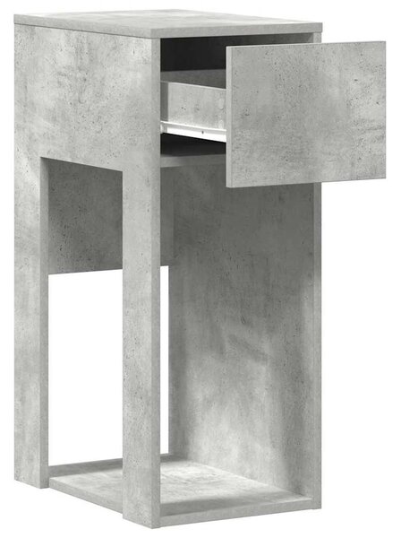 Számítógépes toronyállvány fiókkal betonszürke 30x44x74cm beton
