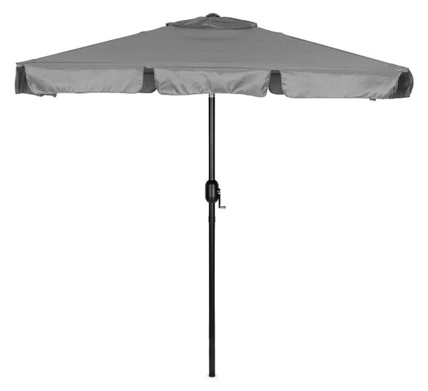 Kerti napernyő, MultiGarden SL-UM019-4, szürke, téglalap alakú, 200 x 130 cm, magasság: 212 cm, tekerőkarral, 38 mm acél rúd, 4 szegmens, dönthető, UV-álló, esőálló, 160 g/m2