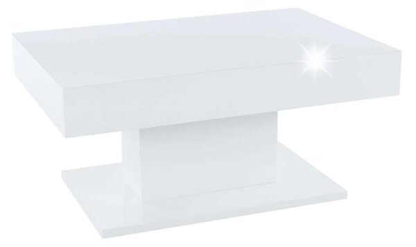 Dikaro K44_90 Dohányzóasztal #fehér fényes