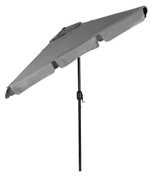 Kerti napernyő, MultiGarden SL-UM019-4, szürke, téglalap alakú, 200 x 130 cm, magasság: 212 cm, tekerőkarral, 38 mm acél rúd, 4 szegmens, dönthető, UV-álló, esőálló, 160 g/m2
