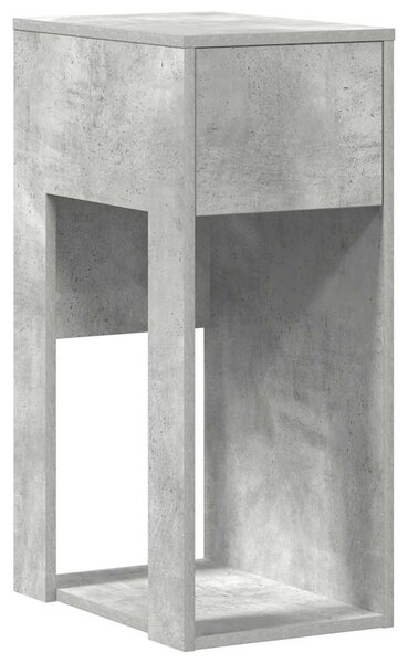 Számítógépes toronyállvány fiókkal betonszürke 30x44x74cm beton