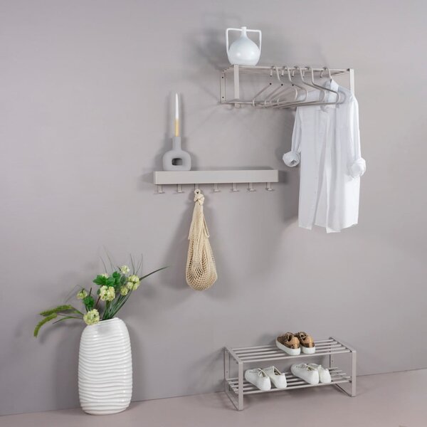 Szürkésbarna fém cipőtartó 70x29x27 cm Rex – Spinder Design