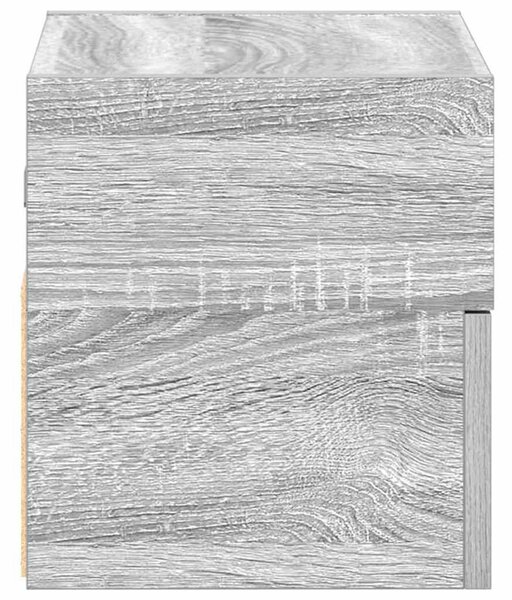 Szürke sonoma falra szerelhető éjjeliszekrény 45x26x28,5 cm
