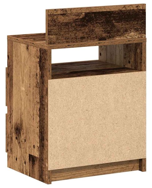 2 db antik fa színű éjjeliszekrény 2 fiókkal 40x33x60 cm