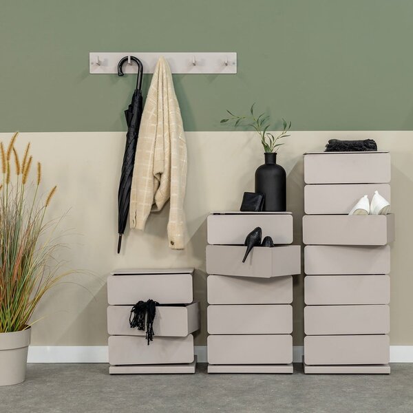 Szürkésbarna fém komód 37x99x26 cm Joey – Spinder Design