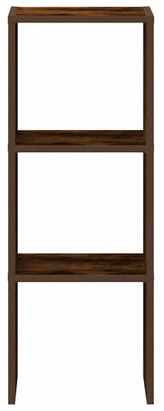 Füstös tölgy szerelt fa könyvespolc halmozható 30 x 30 x 80 cm