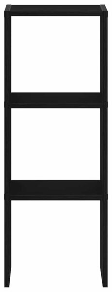 Fekete tölgy szerelt fa könyvespolc halmozható 30 x 30 x 80 cm