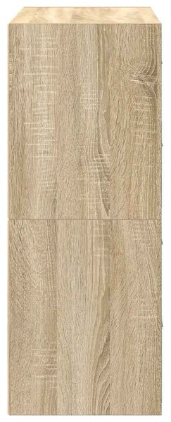 2 db sonoma tölgy szerelt fa szekrény 2 fiókkal 60 x 31 x 40 cm