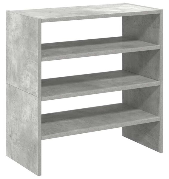 2 db betonszürke cipőtartó állvány halmozható 60 x 30 x 30,5 cm