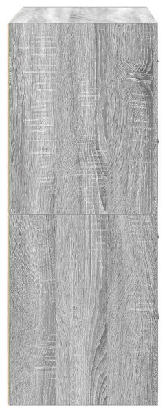 2 db szürke sonoma szerelt fa szekrény 2 fiókkal 60 x 31 x 40cm