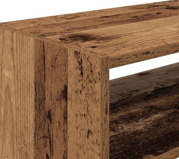 2 db antik fa színű cipőtartó állvány halmozható 60x30x30,5 cm