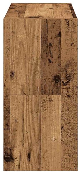 2 db antik fa színű cipőtartó állvány halmozható 60x30x30,5 cm