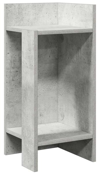 2 db betonszürke kisasztal polccal 25,5 x 27 x 60 cm