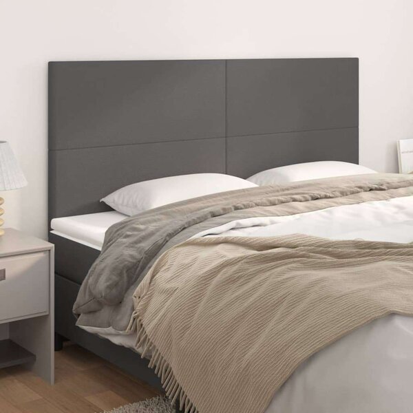 VidaXL 4 db szürke műbőr fejtámla 90x5x78/88 cm