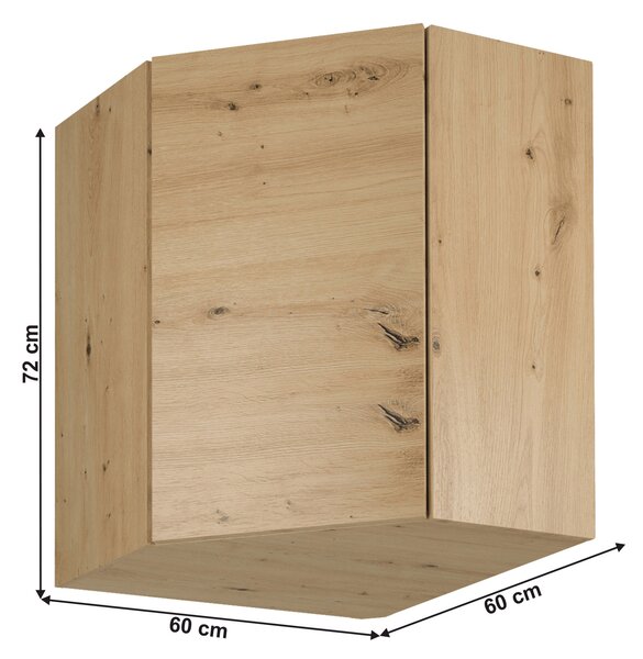 Felső sarok konyhaszekrény G60N Langari (artisan tölgy)
